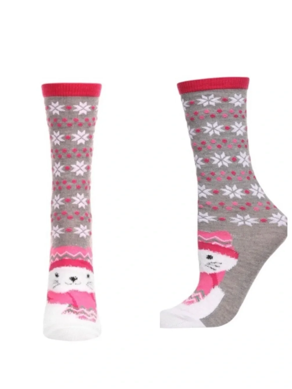 MeMoi Women’s Foot Pets Cats Crew Cozy Critter Socks